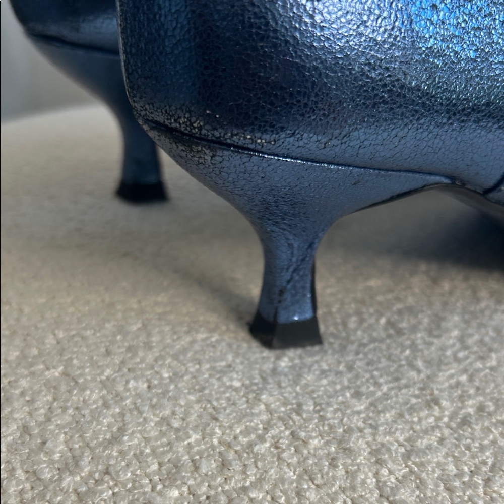 Zara Shimmering Blue Ankle Booties - Picture 8 of 9